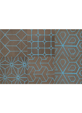 Dec Blu mix 6 Mud Naturale 20x20