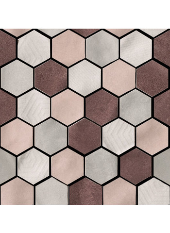 Mix Pink Naturale Mosaico Esagona 27x27