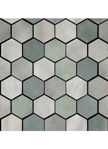 Mix Green Naturale Mosaico Esagona 27x27