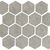 Promenade Argento Naturale Ret. Mosaico Esagona 25x30