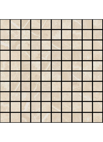 Cream dolomia Lucido Ret. Mosaico 3-3 30x30