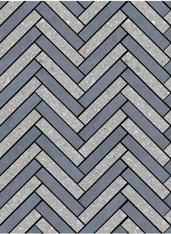 Earl grey mix, Blueberry Naturale Decoro Zig Zag 24x48