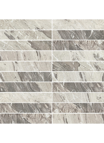 Marble gray Shiny Ret. Mosaico 3-15 30x30
